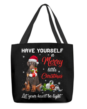 Little Christmas-Dobermann 1-Cloth Tote Bag