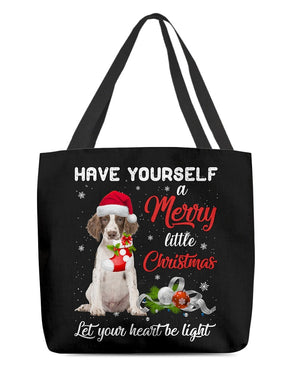 Little Christmas-English Springer Spaniel 1-Cloth Tote Bag