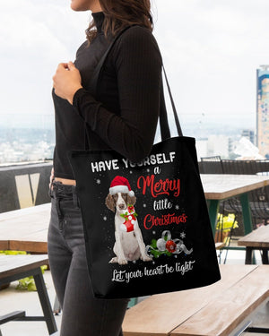 Little Christmas-English Springer Spaniel 1-Cloth Tote Bag