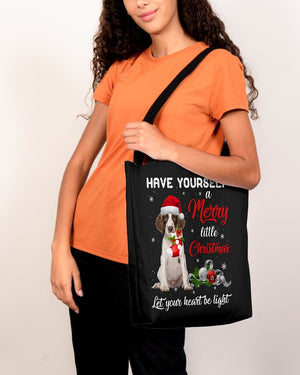 Little Christmas-English Springer Spaniel 1-Cloth Tote Bag