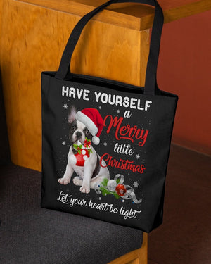 Little Christmas-French Bulldog 2-Cloth Tote Bag