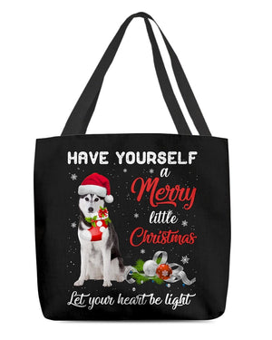 Little Christmas-Husky 1-Cloth Tote Bag