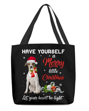 Little Christmas-Jack Russell Terrier 1-Cloth Tote Bag