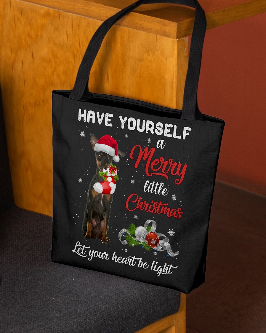 Little Christmas-Miniature Pinscher 1-Cloth Tote Bag