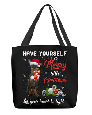 Little Christmas-Miniature Pinscher 1-Cloth Tote Bag