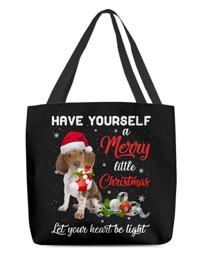 Little Christmas-Pocket Beagle-Cloth Tote Bag