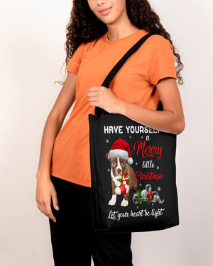 Little Christmas-RED Boston Terrier-Cloth Tote Bag