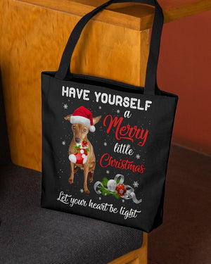 Little Christmas-RED Miniature Pinscher-Cloth Tote Bag