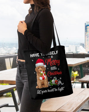 Little Christmas-RED Miniature Poodle-Cloth Tote Bag