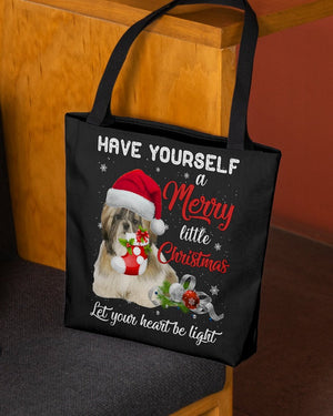 Little Christmas-Shih Tzu 1-Cloth Tote Bag