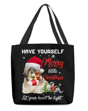 Little Christmas-Shih Tzu 1-Cloth Tote Bag