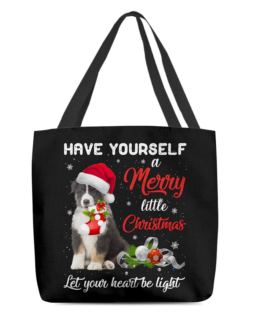 Little Christmas-TRICOLOR Australian Shepherd-Cloth Tote Bag