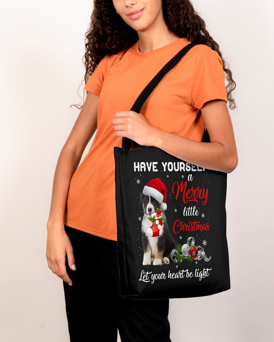 Little Christmas-TRICOLOR Australian Shepherd-Cloth Tote Bag