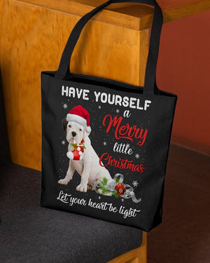 Little Christmas-WHITE Boxer-Cloth Tote Bag