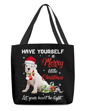 Little Christmas-WHITE Boxer-Cloth Tote Bag