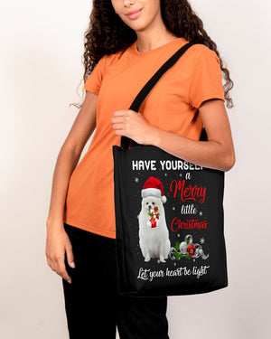 Little Christmas-WHITE Pomeranian-Cloth Tote Bag