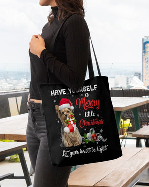 Little Christmas-Yorkshire Terrier 2-Cloth Tote Bag