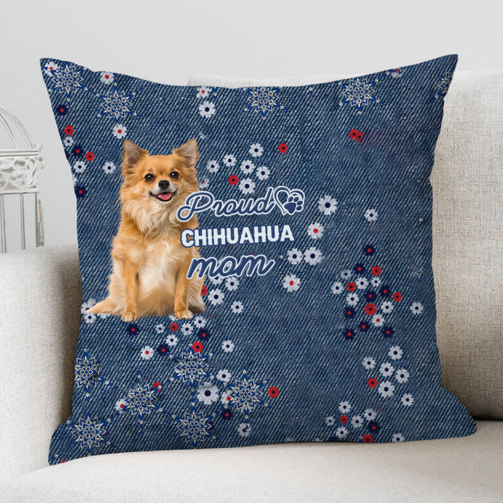 Long Hair Chihuahua Pround Mom-Pillow Case