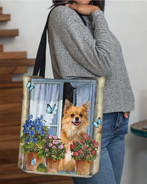 Long Hair Chihuahua Today I Choose Joy-Cloth Tote Bag