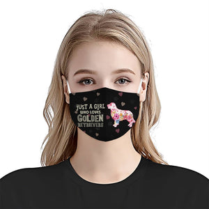 Love Golden Retriever EZ15 2805 Face Mask