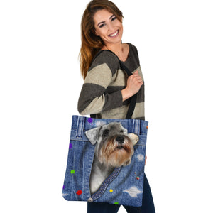 MINIATURE SCHNAUZER-The Rainbow-Cloth Tote Bag