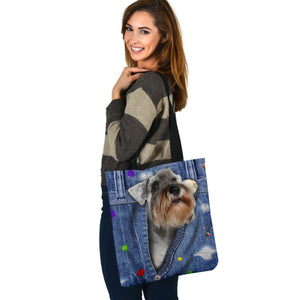 MINIATURE SCHNAUZER-The Rainbow-Cloth Tote Bag