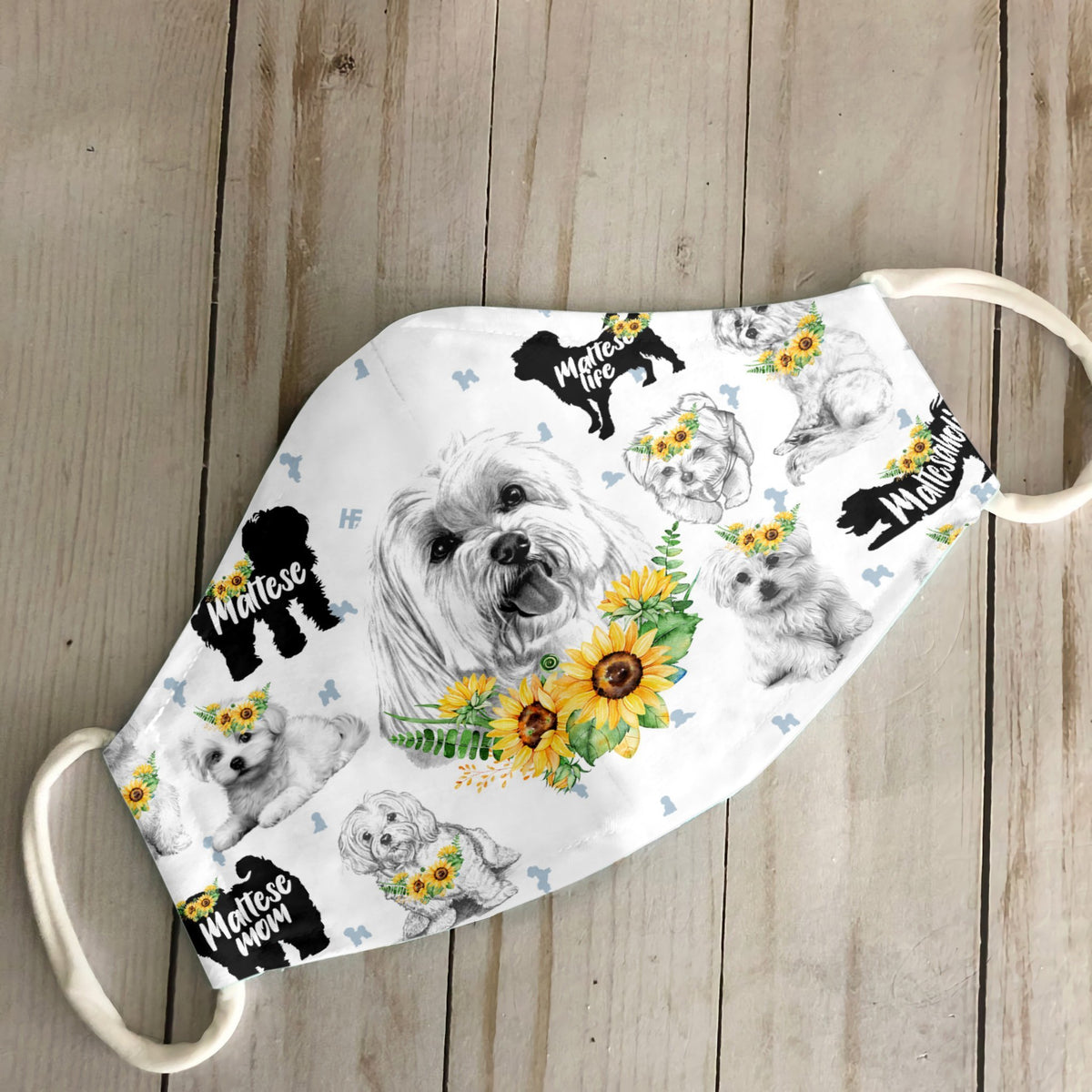 Maltese Sunflower EZ07 3006 Face Mask