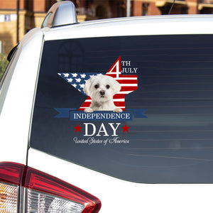 Maltese-Independent Day2 Car Sticker