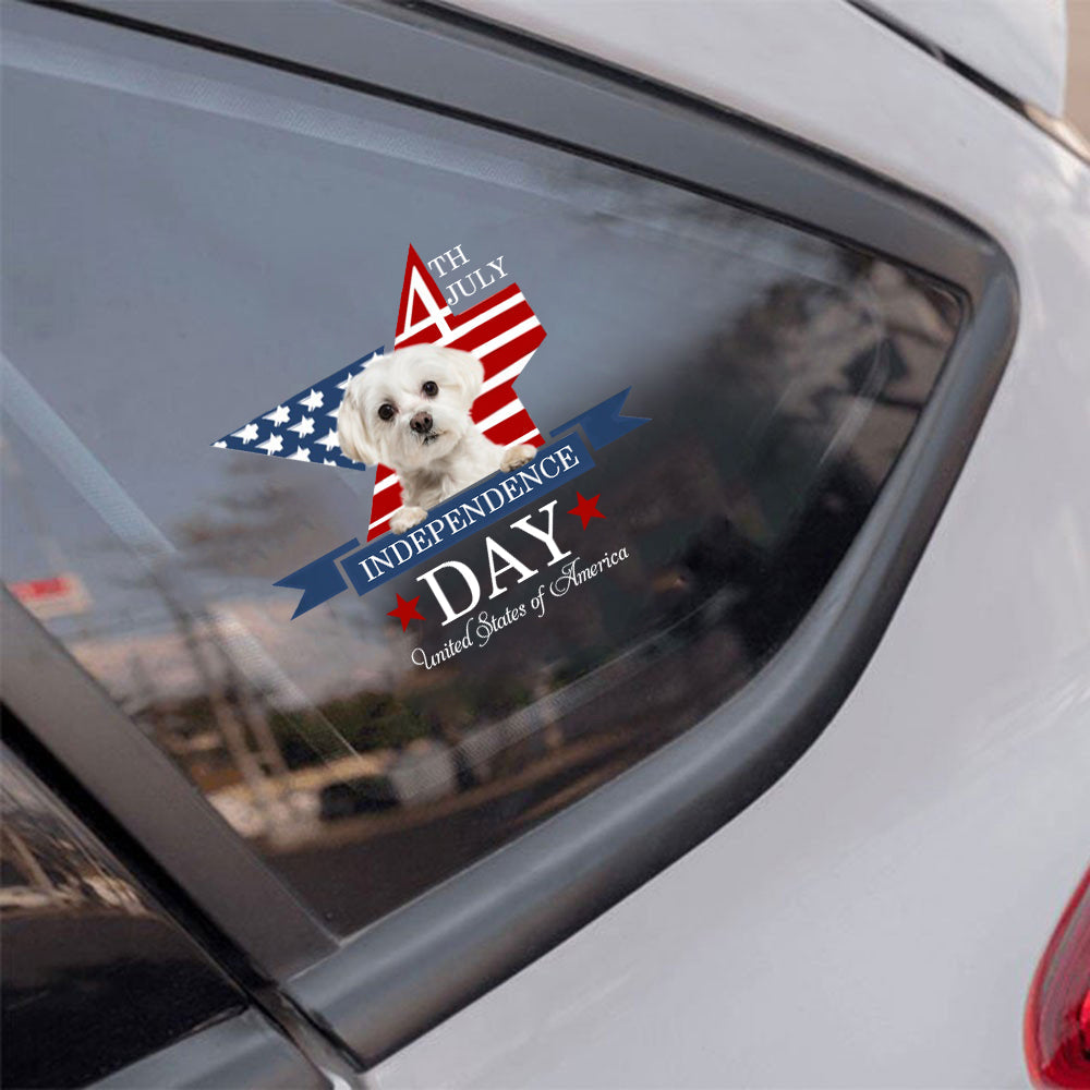 Maltese-Independent Day2 Car Sticker