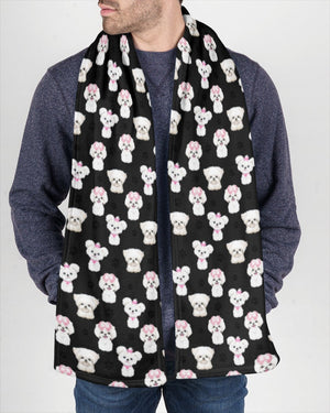 Maltese-Paw Dog Scarf