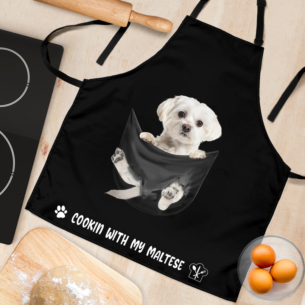 Maltese 2 Cookin' With Me Apron