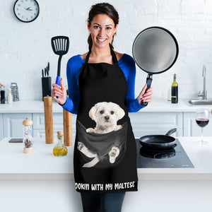 Maltese 2 Cookin' With Me Apron