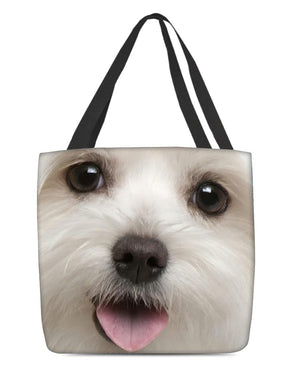 Maltese Face-Cloth Tote Bag