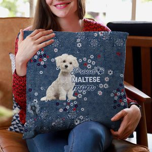 Maltese Pround Mom-Pillow Case