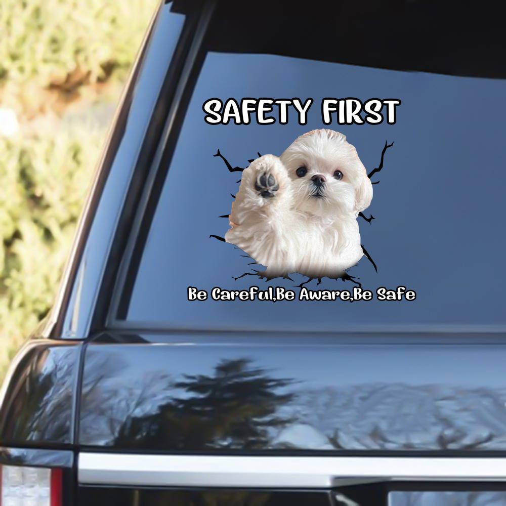 Maltese Safety First Decal