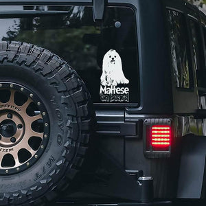 Maltese Terrier2 on Board-Car Window Sticker-Dog Sign Decal
