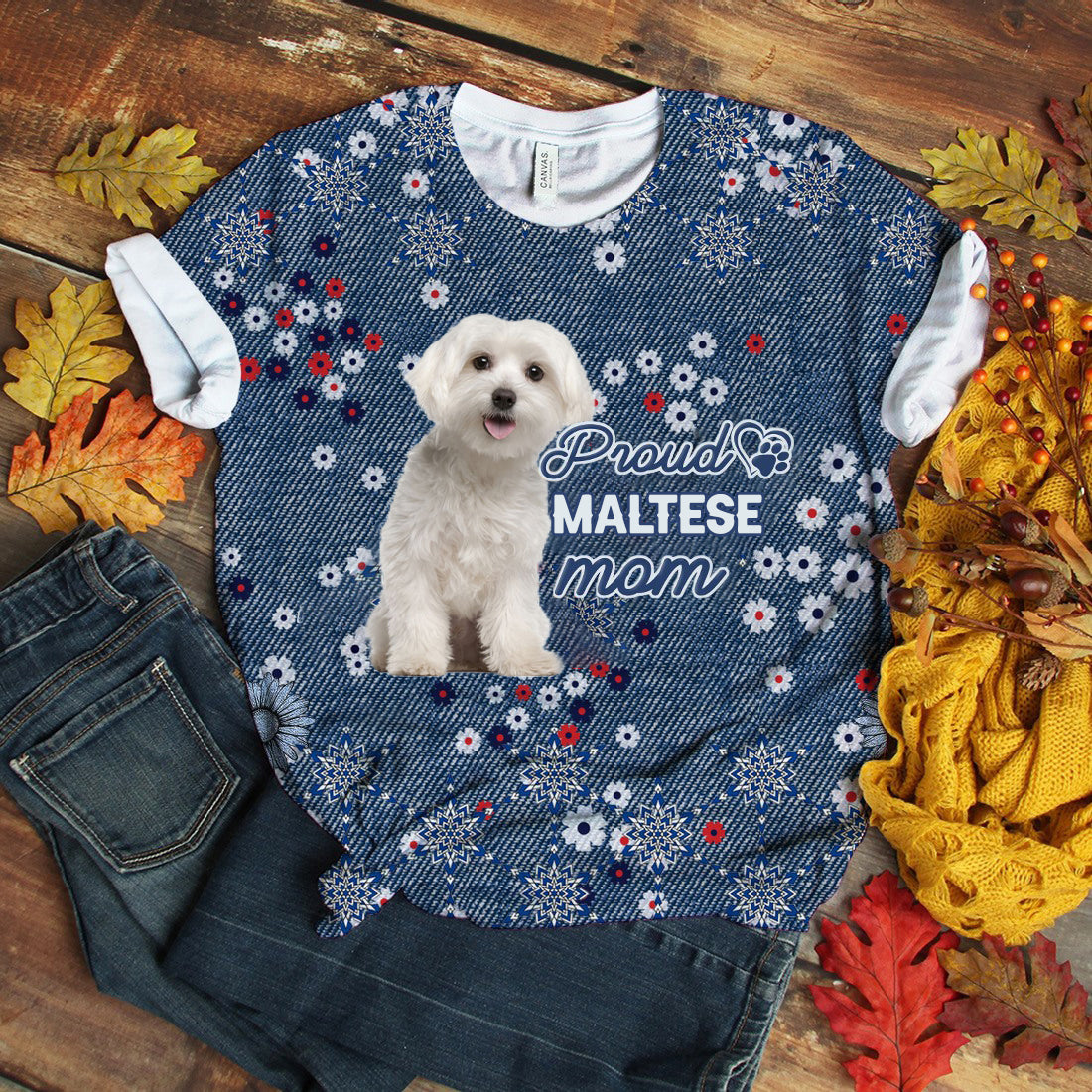 Maltese (2)-Pround Mom T-shirt
