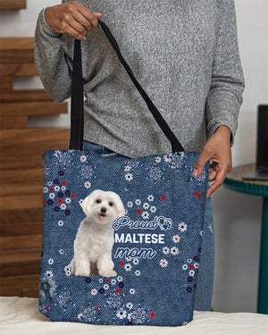 Maltese (2) Pround Mom-Cloth Tote Bag