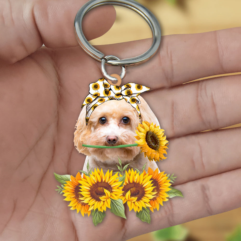 Maltipoo-Dog Mom Keychain