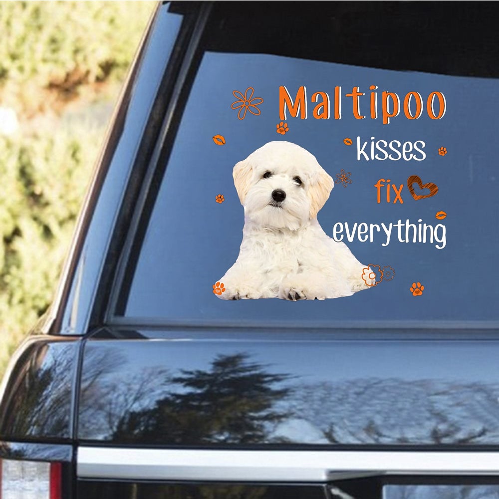 Maltipoo-Kiss Fix Everything Decal