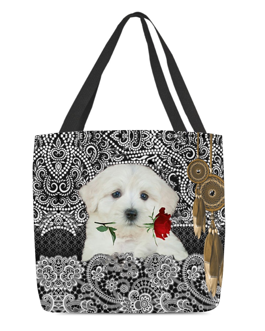 Maltipoo-Rose Cloth Tote Bag
