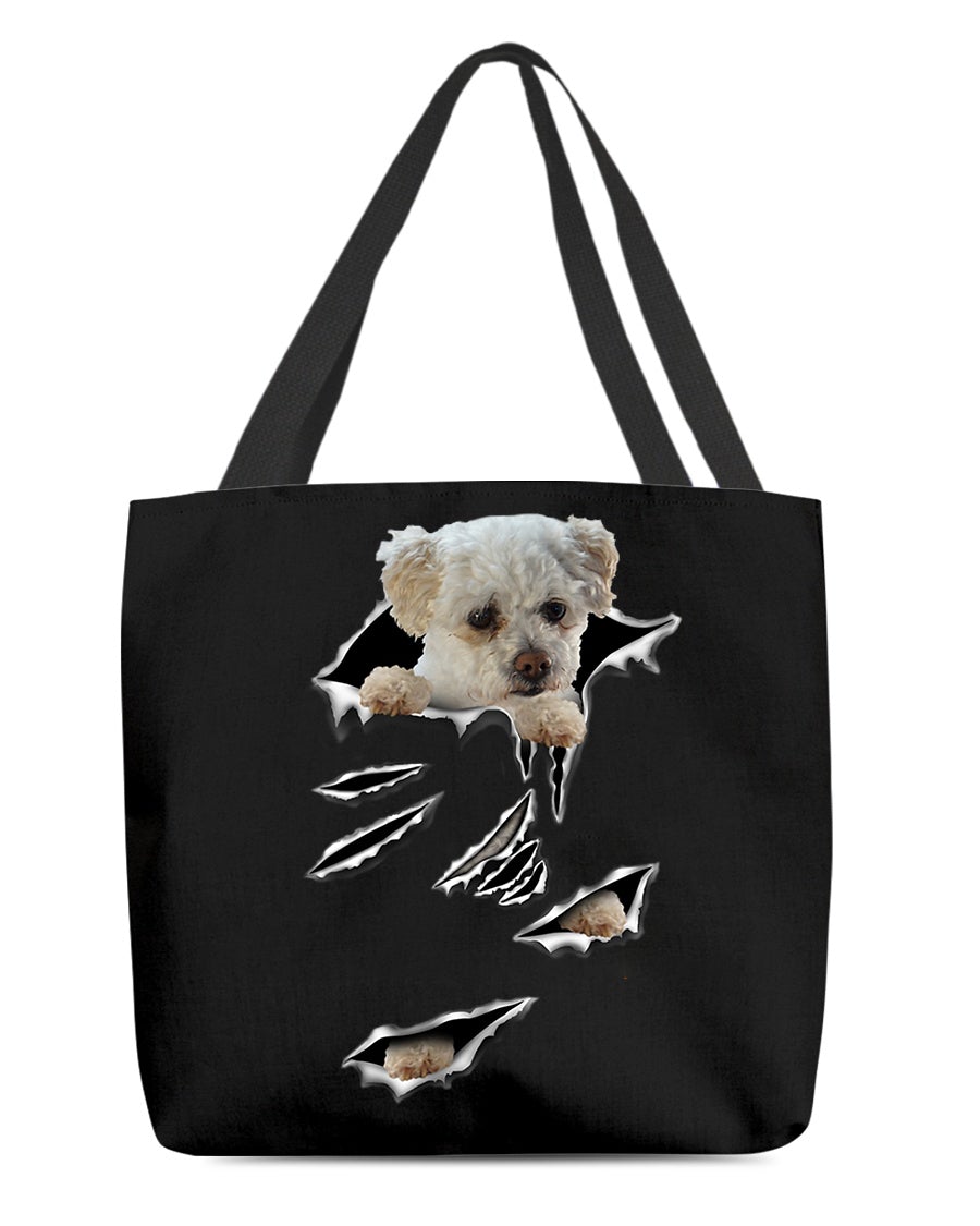 Cracks-Maltipoo-Cloth Tote Bag
