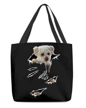 Cracks-Maltipoo-Cloth Tote Bag