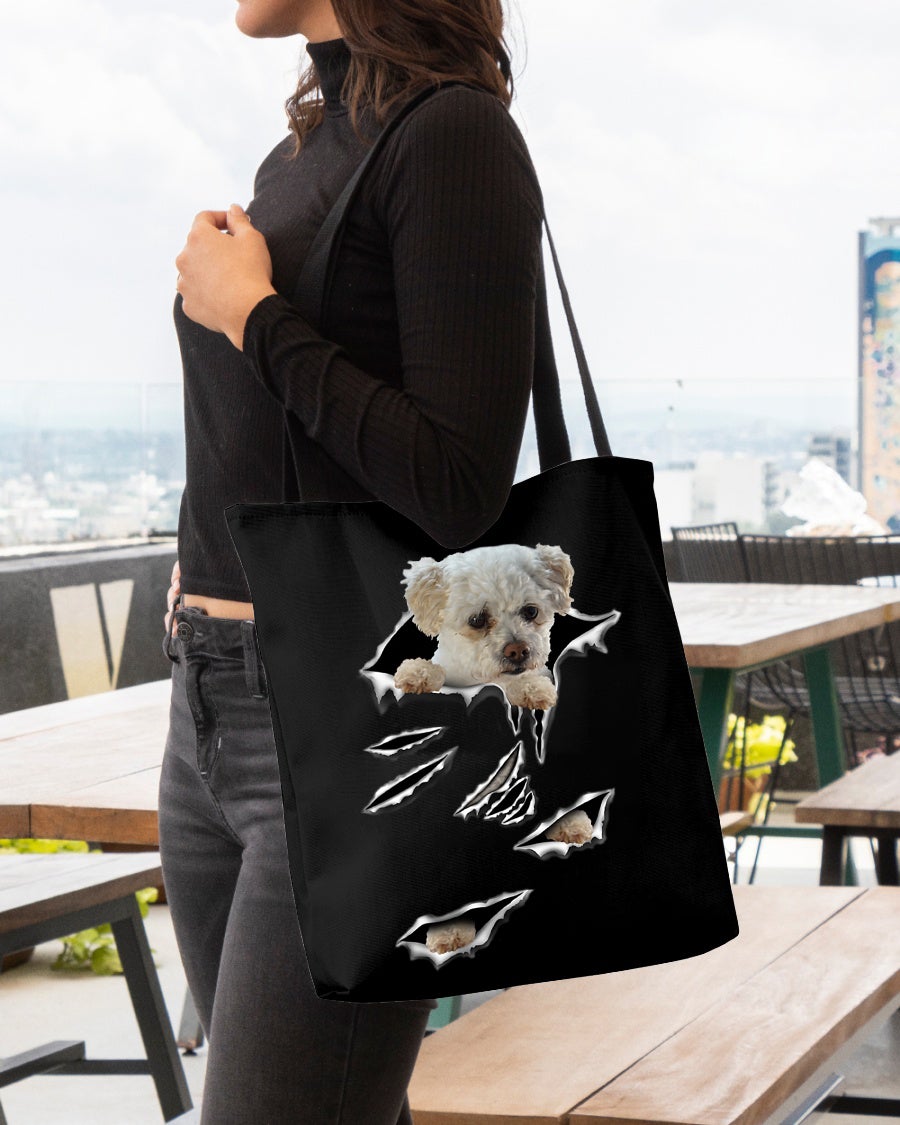 Cracks-Maltipoo-Cloth Tote Bag