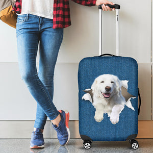 Maremma Sheepdog-Torn Paper Luggage Covers