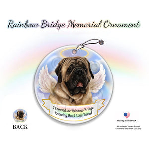 Rainbow Bridge Memorial-Mastiff Fawn Hanging Ornament