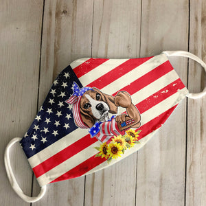 Merica Beagle 4th Of July EZ06 1305 Face Mask