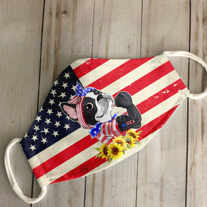 Merica Boston Terrier 4th Of July EZ06 1305 Face Mask