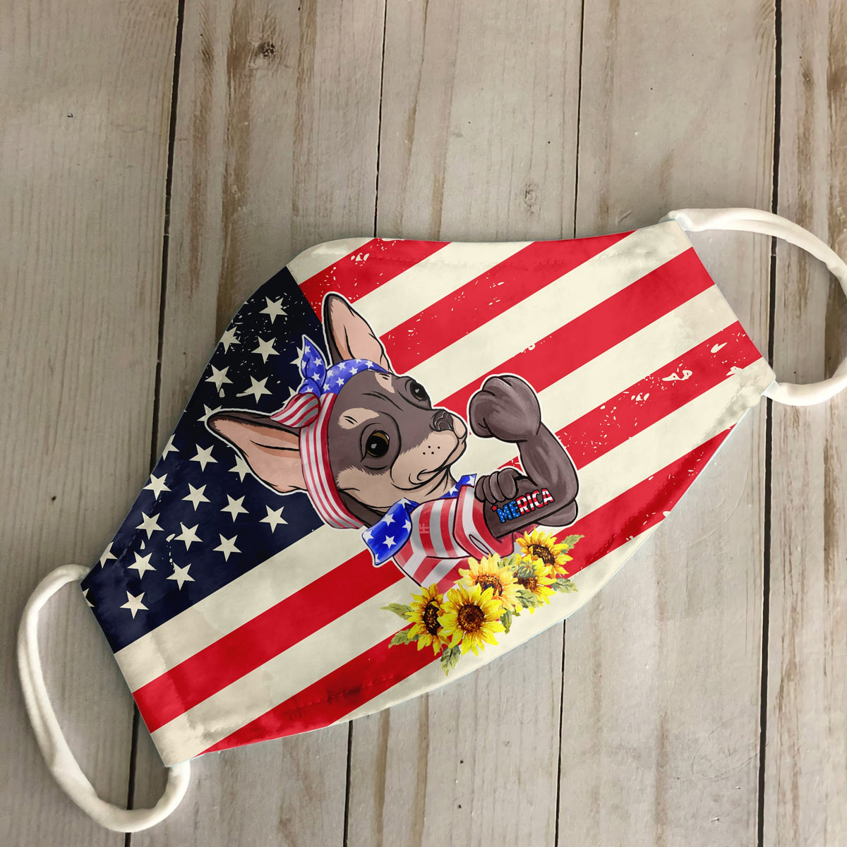 Merica ChihuahuaX 4th Of July EZ06 1305 Face Mask