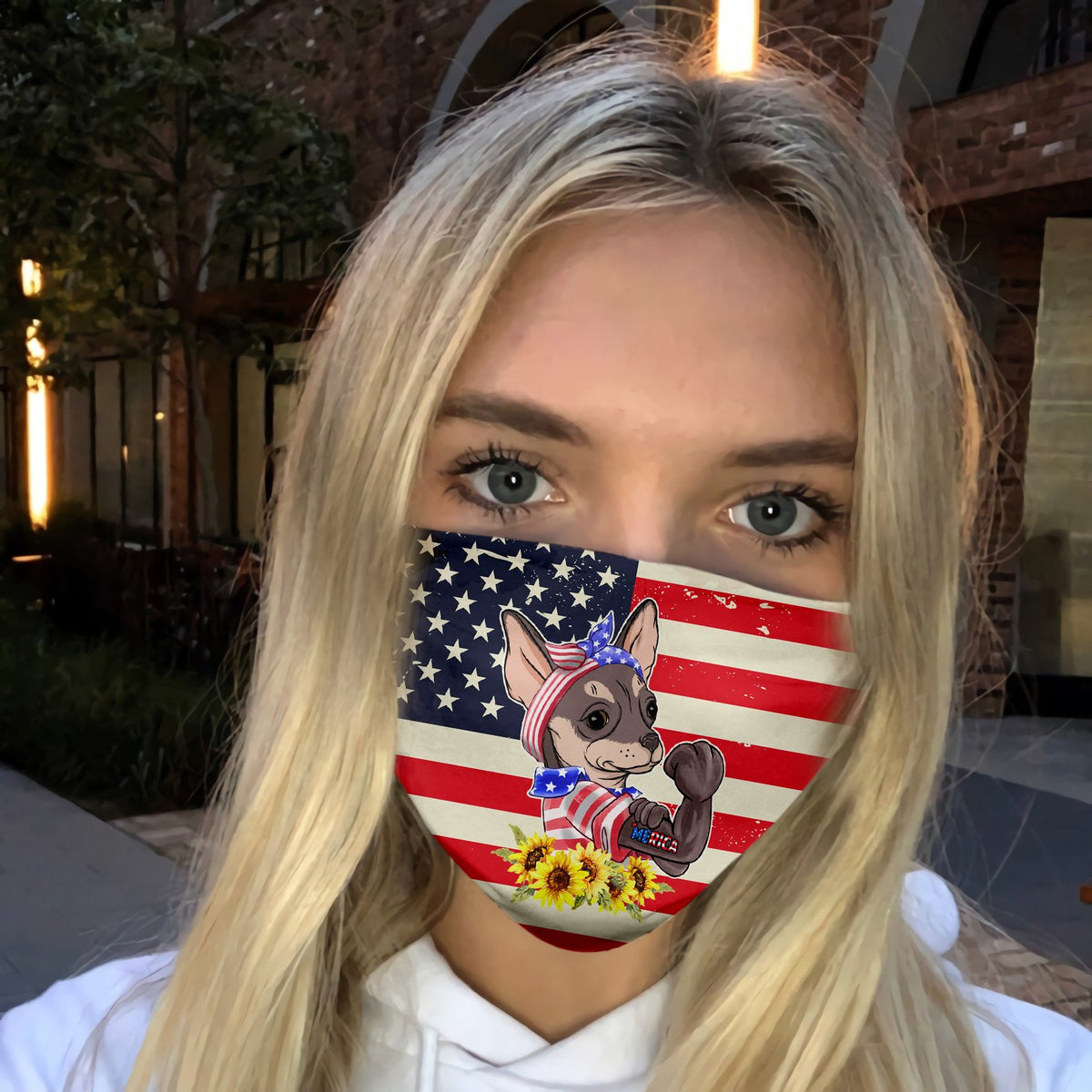 Merica ChihuahuaX 4th Of July EZ06 1305 Face Mask